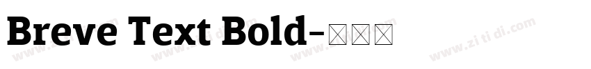 Breve Text Bold字体转换